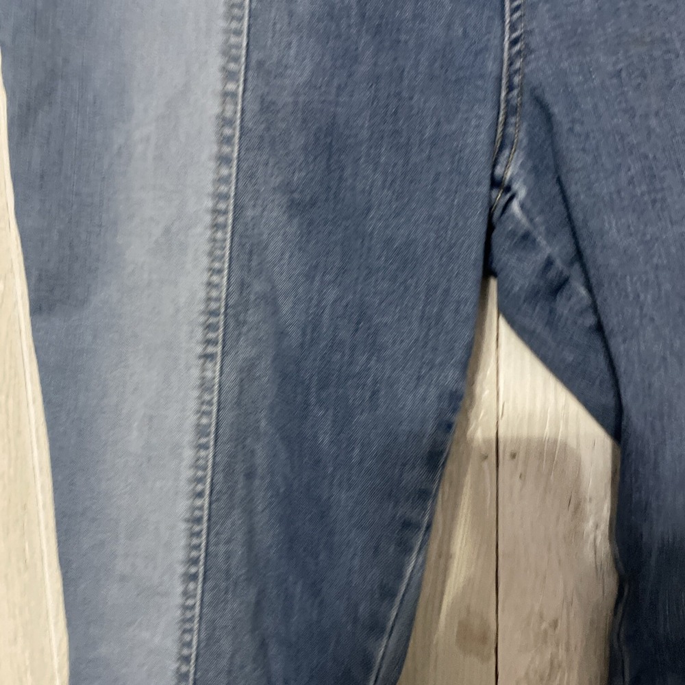 Fashion Nova Skinny Two Tonal contrast Raw Hem Denim Stretch Jeans Size 14 - Picture 3 of 10